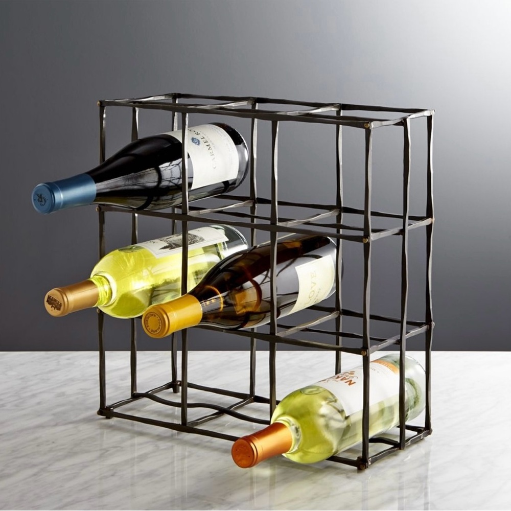 Handcrafted Iron Wine Bottle Rack